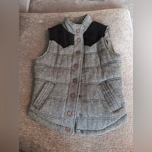 Gray and Black Women's Vest